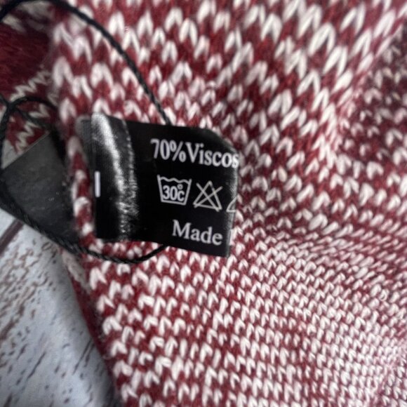 GM‎ Aztec Print Poncho Sweater One Size Cowl Turtleneck Tribal Southwestern Boho - Picture 9 of 12